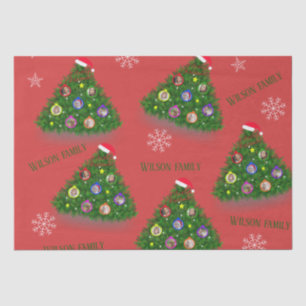 Papel De Seda Vida de familia de árbol de Navidad