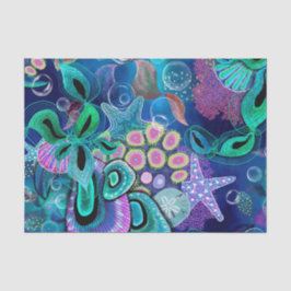 Papel De Seda Vida marina