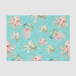 Papel De Seda Vida marina submarina