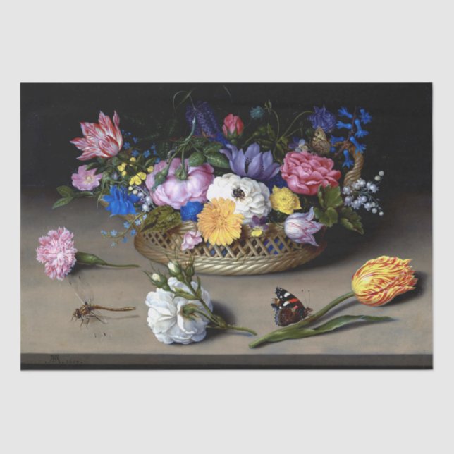 Papel De Seda Vida útil de la flor Bosschaert Arte de pintura ho (Anverso)