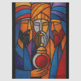 Papel De Seda Vidrieras Modernas Tres Reyes Magos
