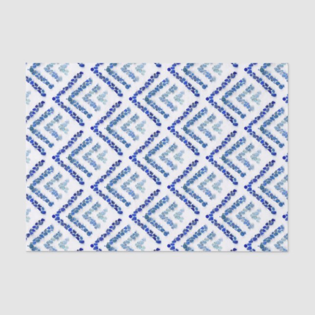 Papel De Seda vidrio Árbol-o-métrico del mar - azul (Anverso)