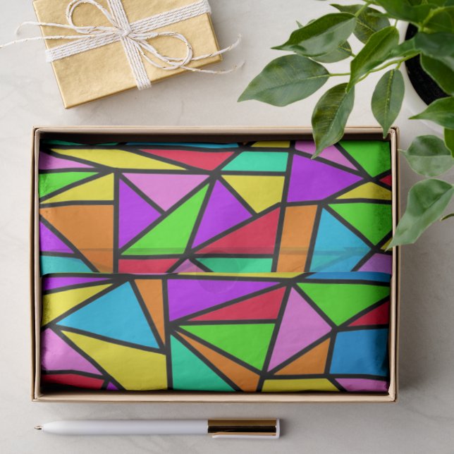Papel De Seda Vidrio de colores Arcoíris (Regalo )