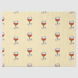 Papel De Seda Vidrio de vino sobre naranja