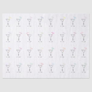 Papel De Seda Vidrios de moda frescos de Martini