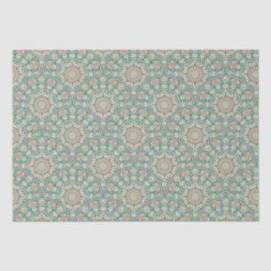 Papel De Seda Vieira Art Deco Retro Sage & Sand Ornate Mandala