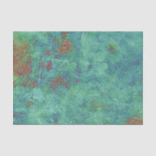 Papel De Seda Vieja antigua textura Verde azulada Aqua Brown Dec