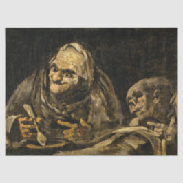 Papel De Seda Vieja con esqueleto (muerte) (Francisco Goya)