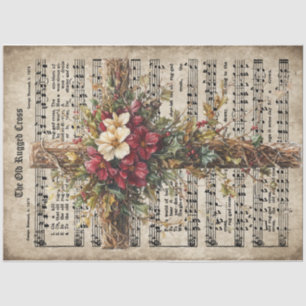 Papel De Seda Vieja cruz asaltada de navidades