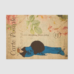 Papel De Seda Vieja mujer de los años 1920 al último ritmo de Pa