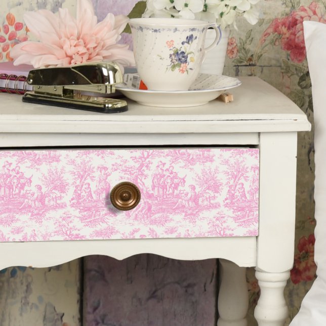 Papel De Seda Vieja tela rosa floral de jouy (Subido por el creador)