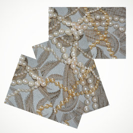 Papel De Seda Viejas extrañas de Perlas Elegantes de lujo Femeni