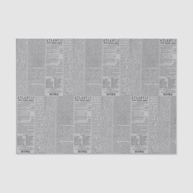 Papel De Seda Viejo periódico de moda (Anverso)