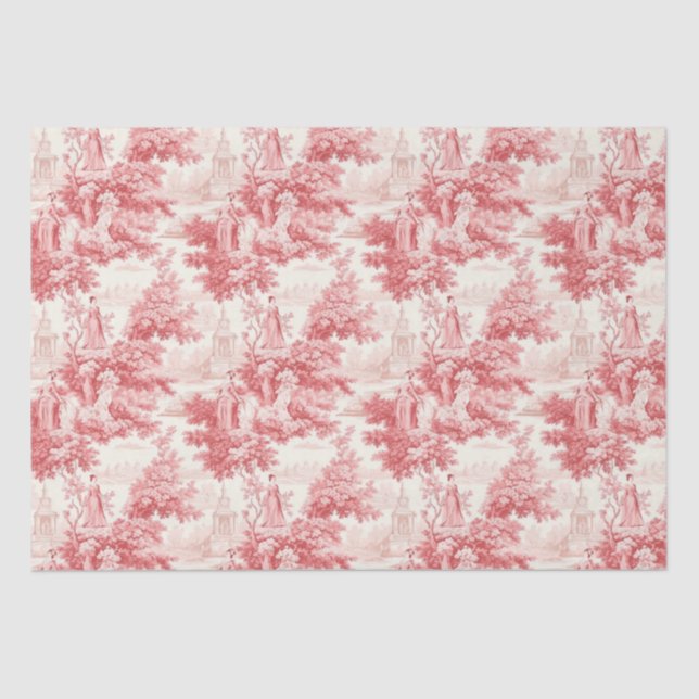 Papel De Seda Viejo toile rojo de alegría (Anverso)