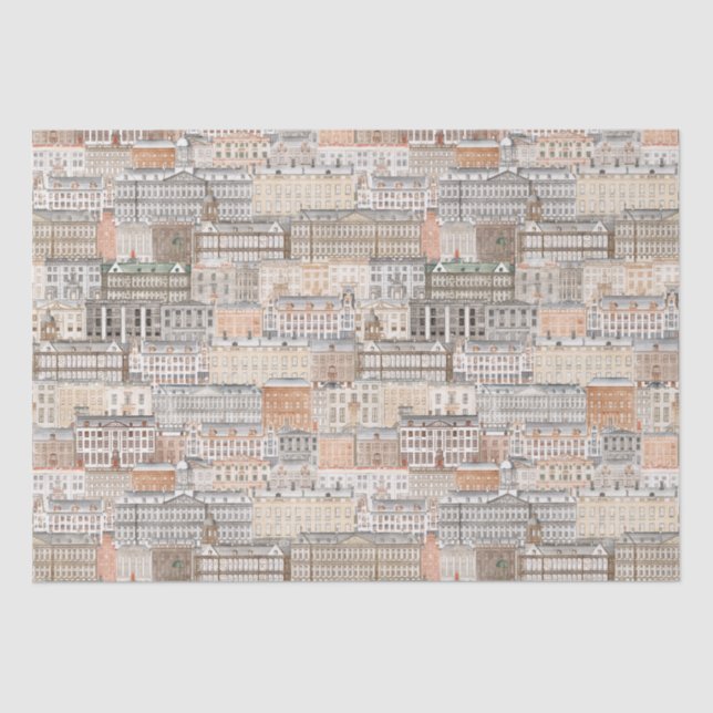 Papel De Seda Viejos edificios europeos (Anverso)