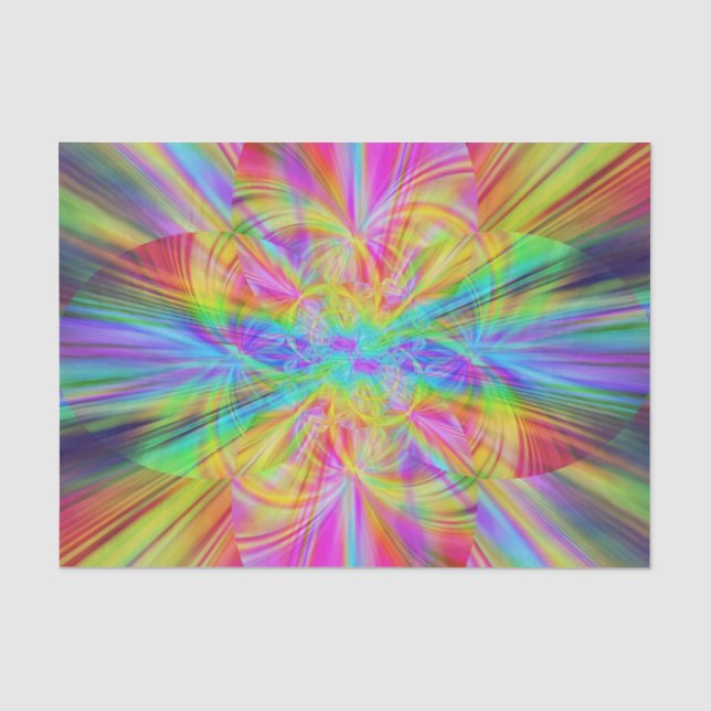 Papel De Seda Vigas de arcoiris de cristal (Anverso)