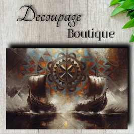 Papel De Seda Viking Compass Navigation Decoupage