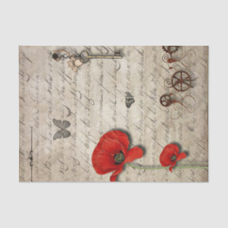 Papel De Seda Viñage Poppy