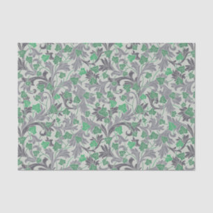 Papel De Seda Vinas de marfil verde añejo crecen en Trellis