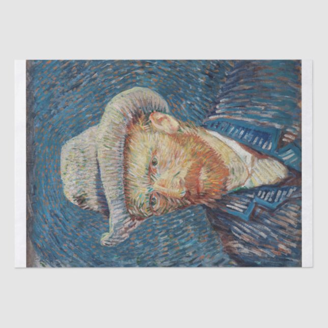 Papel De Seda Vincent van Gogh | Autoretrato con Gorra Felt (Anverso)