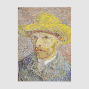 Papel De Seda Vincent van Gogh - Autorretrato con Gorra de paja