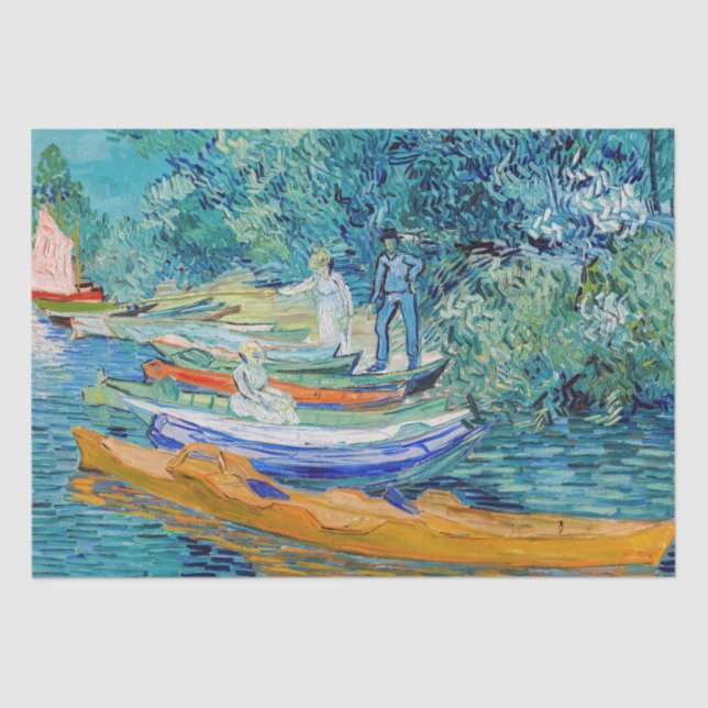 Papel De Seda Vincent van Gogh - Banco del Oise en Auvers (Anverso)