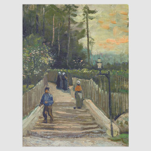 Papel De Seda Vincent van Gogh - Camino inclinado en Montmartre