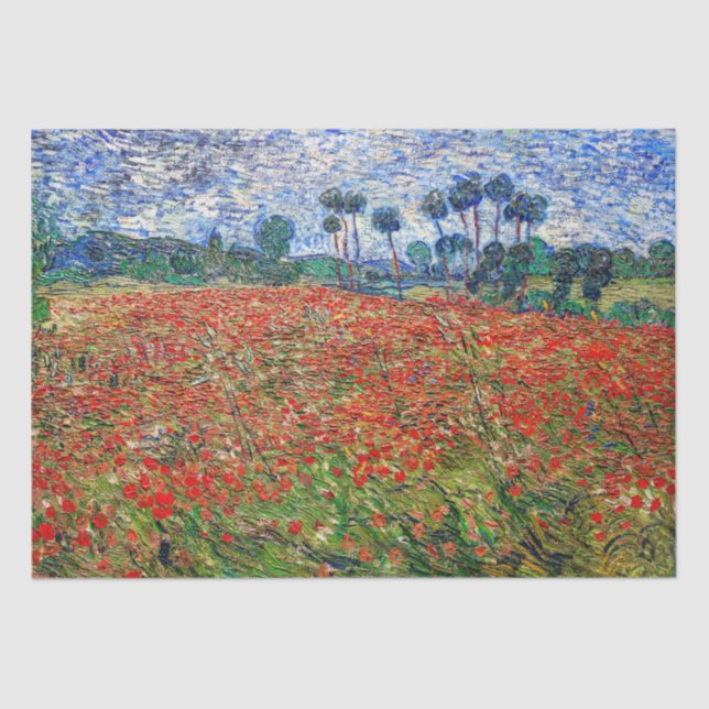 Papel De Seda Vincent van Gogh - Campo de amapola (Anverso)