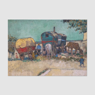Papel De Seda Vincent van Gogh - Caravanas, campamento gitano ce