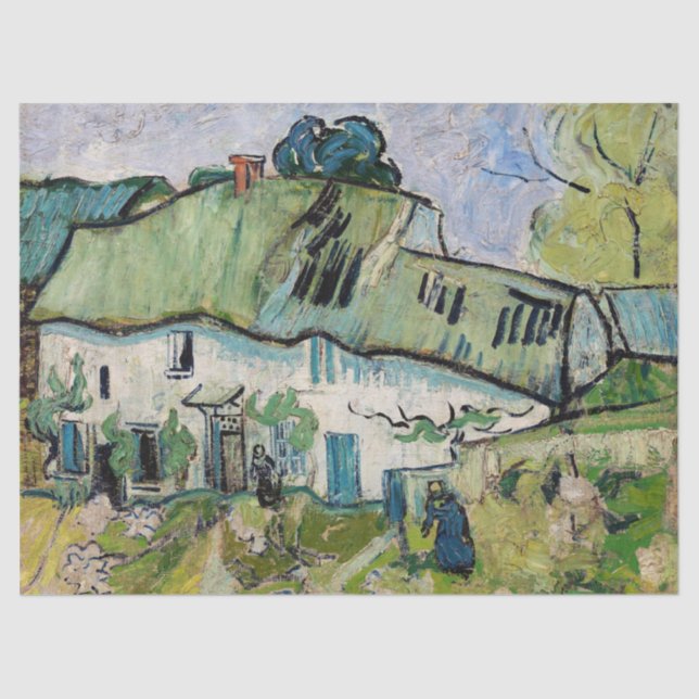 Papel De Seda Vincent van Gogh - Casa de campo con dos figuras (Anverso)