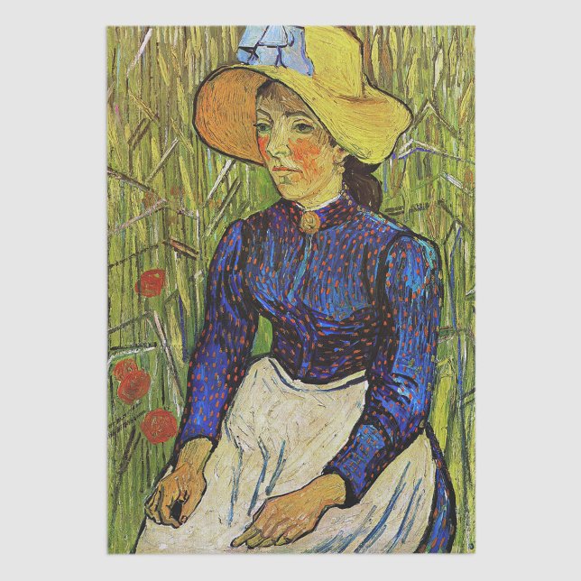 Papel De Seda Vincent van Gogh - Chica campesino en Gorra de paj (Subido por el creador)