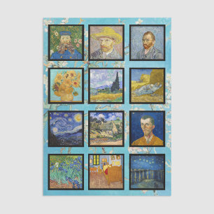 Papel De Seda Vincent Van Gogh - Cuadrícula de obras maestras