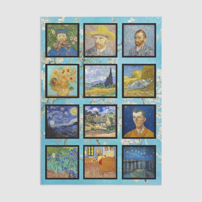 Papel De Seda Vincent Van Gogh - Cuadrícula de obras maestras (Subido por el creador)