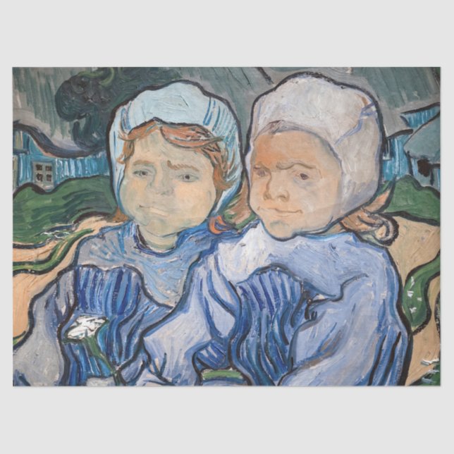 Papel De Seda Vincent van Gogh - Dos niñas pequeñas (Anverso)