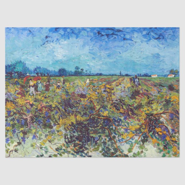 Papel De Seda Vincent van Gogh - Green Vineyard (Anverso)