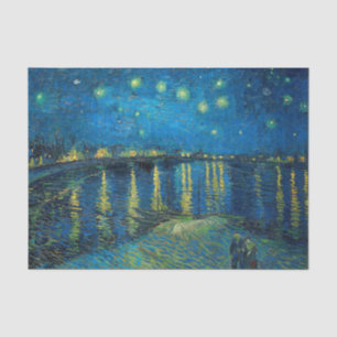 Papel De Seda Vincent Van Gogh Noche estrellada sobre el Ródano