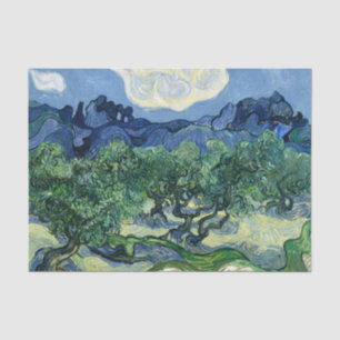 Papel De Seda Vincent Van Gogh Olivos Paisaje Montañoso