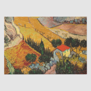 Papel De Seda Vincent van Gogh - Paisaje, Casa y Labrador