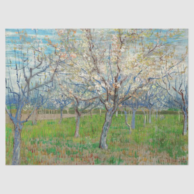Papel De Seda Vincent van Gogh - Pink Orchard (Anverso)