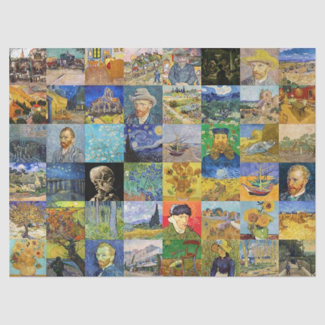 Papel De Seda Vincent van Gogh - Piquetas maestras del mosaico (Anverso)