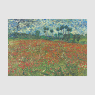 Papel De Seda Vincent Van Gogh Poppy Field Floral Vintage Art