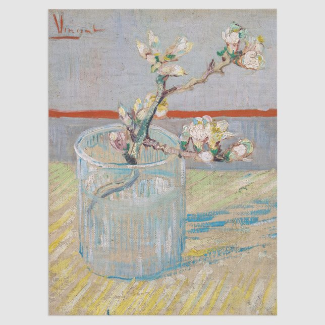 Papel De Seda Vincent van Gogh - Rama de almendras en un vaso (Subido por el creador)