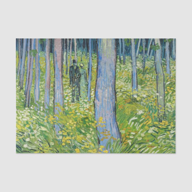 Papel De Seda Vincent van Gogh - Sotobosque con dos figuras (Anverso)