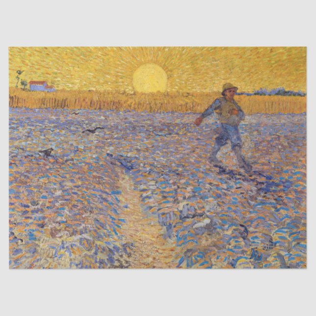 Papel De Seda Vincent van Gogh - Sower with Setting Sun (Anverso)