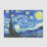 Papel De Seda Vincent Van Gogh Starry Night Blue Yellow<br><div class="desc">Vincent Van Gogh Starry Night Blue Yellow</div>
