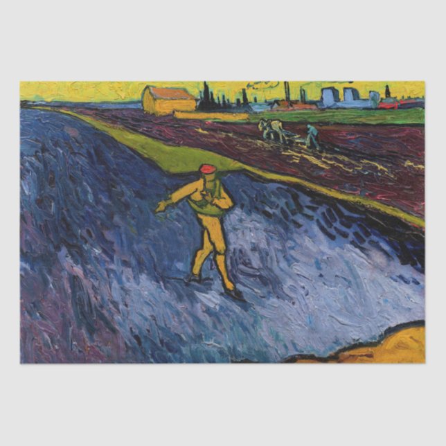 Papel De Seda Vincent van Gogh - The Sower: Las afueras de Arles (Anverso)