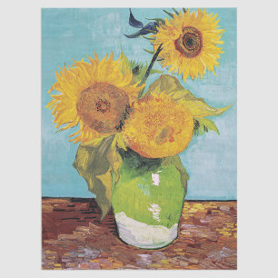 Papel De Seda Vincent Van Gogh - Tres girasoles en una caja