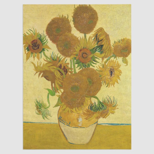 Papel De Seda Vincent van Gogh - Vase con quince girasoles (Subido por el creador)