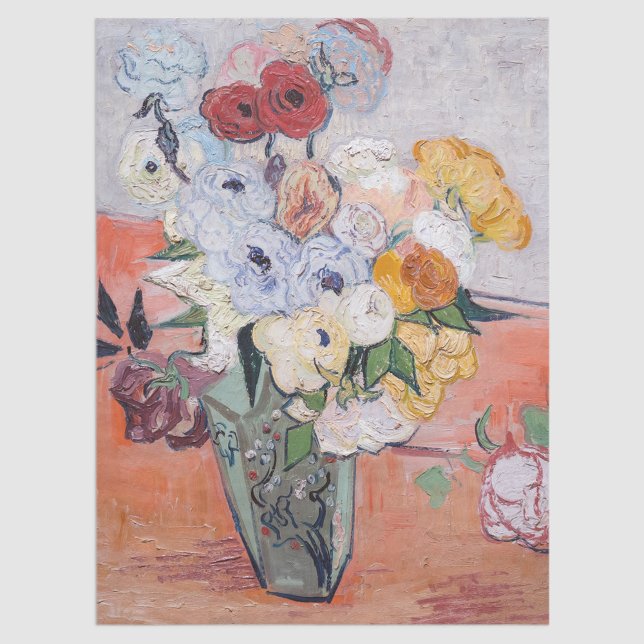 Papel De Seda Vincent van Gogh - Vase con Rosas y anemones (Subido por el creador)