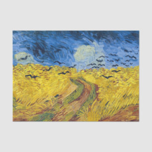Papel De Seda Vincent van Gogh - Wheatfield con cuervos